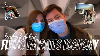 FLYING LONDON TO DUBAI IN EMIRATES ECONOMY // A380 | Extra Leg Room Seat Hack + Special Meals
