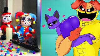 Pomni React to The Amazing Digital Circus - Poppy Playtime Chapter 3 - best TikTok Animation 53