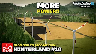 SPENDING $10 MILLION ON WIND TURBINES!! [Hinterland $100,000 To $100 Million] FS22 Timelapse # 16