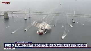 Cranes headed to Port of Baltimore prompt Bay Bridge shutdown | FOX 5 DC