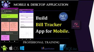 .NET Maui Apps | Build Bill Tracker Mobile app using MAUI, SQLite and Syncfusion components.