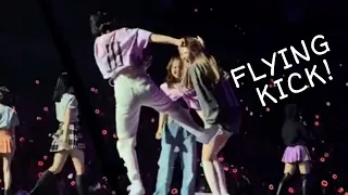 SaMo and SaHyo butt kicking each other in US tour