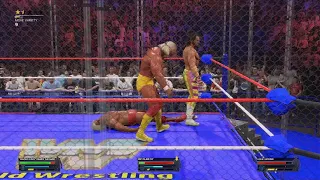 WWE 2K24 Steel Cage Hulk Hogan VS Macho King VS Rick Flair WWF Championship