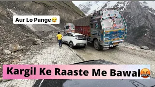 बाल बाल बची TATA NEXON | Got Stuck in Heavy Traffic on Leh Ladakh Highway 😵| EP.3