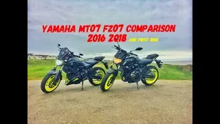 Yamaha MT07 FZ07 2016 2018 Comparison And First Ride