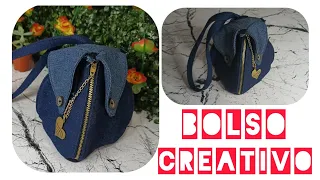 CÓMO HACER UN BOLSO DE JEANS RECICLADO/ en forma de pétalos 🌸🌸