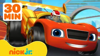 Race Car Blaze Adventures & Rescues! 🏎 30 Minute Compilation | Nick Jr.