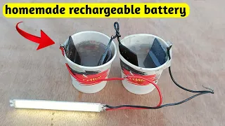 how to make rechargeable battery at home | homemade rechargeable battery