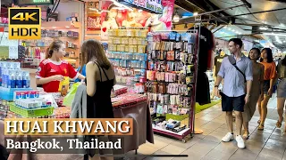 [BANGKOK] Night Walk at Huai Khwang Night Market "Another night market Must Visit"|Thailand [4K HDR]