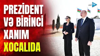 Prezident və birinci xanım Xocalı şəhərində: sakinlərlə görüş oldu - GÖRÜNTÜLƏR