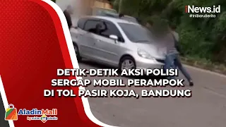 Detik-Detik Aksi Polisi Sergap Mobil Perampok di Tol Pasir Koja, Bandung