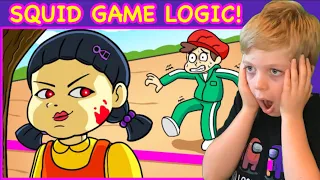 Squid Game has a new Cartoon Animation by GameToons - Squid Game Logic - REACTION!