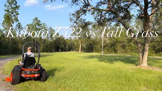 Kubota Z422 vs Tall Grass