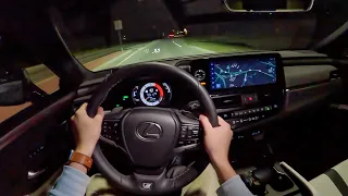 2023 Lexus ES 300h F Sport Handling - POV Night Drive (Binaural Audio)