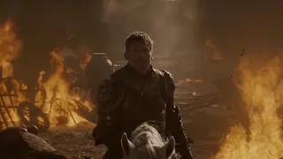 Drogon Destroys Lannister army S7 Game of Thrones Part3 bronn fires the arrow