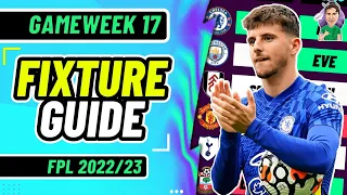 FPL GW17 | TEAMS TO TARGET (FIXTURE GUIDE)! ⚽ | Fantasy Premier League 2022/2023!