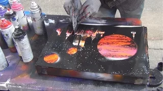 NYC Spray Paint Art by Times Square