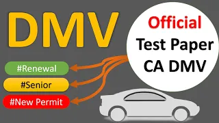DMV Renewal Test for Seniors 2023 California (Official CA DMV Test Paper)
