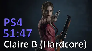 Resident Evil 2: Claire B Hardcore S+ Speedrun (PS4 Pro) - 51:47 IGT