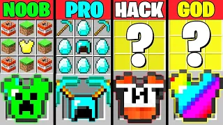 Minecraft Battle: SUPER ARMOR MOD MODS CRAFTING CHALLENGE - NOOB vs PRO vs HACKER vs GOD ~ Animation