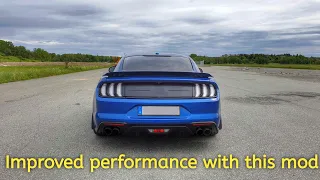 2018 Mustang GT acceleration with Velossa Tech Big Mouth an dragy GPS meter
