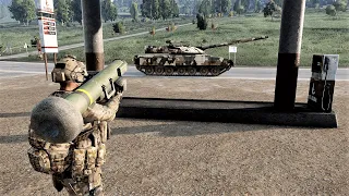 Javelin Füzesi Rusya Tank Konvoy Yok Etme Anı - ARMA Simulation Savaşı - ukrayna