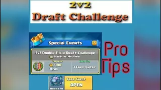 2v2 DOUBLE ELIXIR DRAFT CHALLENGE PRO TIPS! - WIN FREE LEGENDARY CHEST | Clash Royale