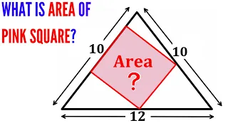 Olympiad Mathematics | Find area of the pink square | (Isosceles triangles) | #math #maths