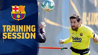 Messi on target in training