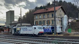 186 443 Lokomotion Traumjob Lokführer u. Vectron 193 645 + 193 550 Doppeltraktion TXL MRCE Kufstein