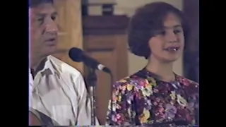 Выступление Булата Окуджавы, Майи и Владимира Фрумкиных в Норвичском университете(июль 1990 года).