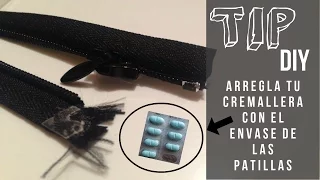 Tip DIY- Arregla el anclaje de la cremallera con envase de pastillas