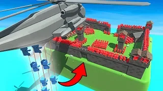 DROPPING UNITS INSIDE AN ISLAND CASTLE (Ancient Warfare 3 Funny Gameplay)