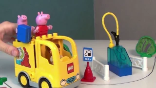 Мультик с игрушками Свинка Пеппа и Джордж Изучаем дорожные знаки Новые серии на русском языке