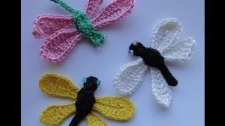 СТРЕКОЗА Вязание крючком DRAGONFLY Crochet