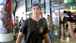 Miles Teller Looking Ripped For Vinny Paz Role Arriving In L.A. With GF Keleigh