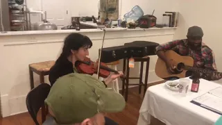 T Marie and Bayou Juju play Allons a Lafayette at a house party