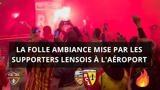 FC Lorient - RC Lens : Les supporters envahissent l'aéroport, les joueurs accueillis en héros
