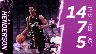 Scoot Henderson Posts 14 PTS, 7 REB, and 5 AST in Ignite's Win Over the Wolves