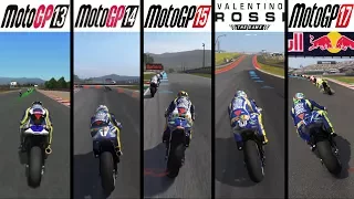 MotoGP 13 vs MotoGP 14 vs MotoGP 15 vs Valentino Rossi: The Game vs MotoGP 17 - Gameplay Comparasion