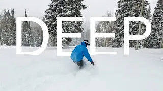 First Deep Powder Day Snowboarding in Utah