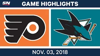 NHL Highlights | Flyers vs. Sharks– Nov. 3, 2018