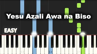 Yesu Azali Awa na Biso | EASY PIANO TUTORIAL BY Extreme Midi