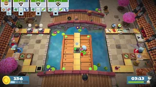 Overcooked 2 Level 5-1 4 stars. 3 players co-op