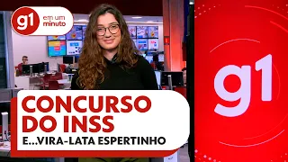 g1 em 1 minuto no yt: Novo concurso do INSS, queda no velório da rainha e o vira-lata 'ladrão' | g1