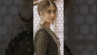 Sajal Aly In Black Lehenga🫶#sajalali#sajalaly#fashion #pakistanidrama #newdrama #wahajali #makeup