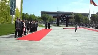Japanese Prime Minister Abe visits Angela Merkel