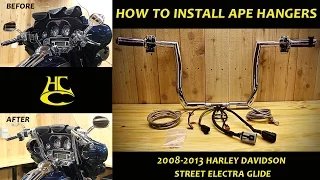 How to Install Ape Hanger Handlebars on 2008-2013 Harley Davidson Street Electra Glide