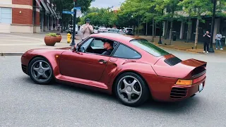 Porsche 959! (60FPS) Start up sounds and driving