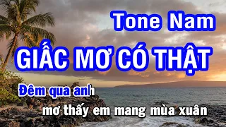 Karaoke Giấc Mơ Có Thật - Lệ Quyên | Tone Nam | Nhan KTV